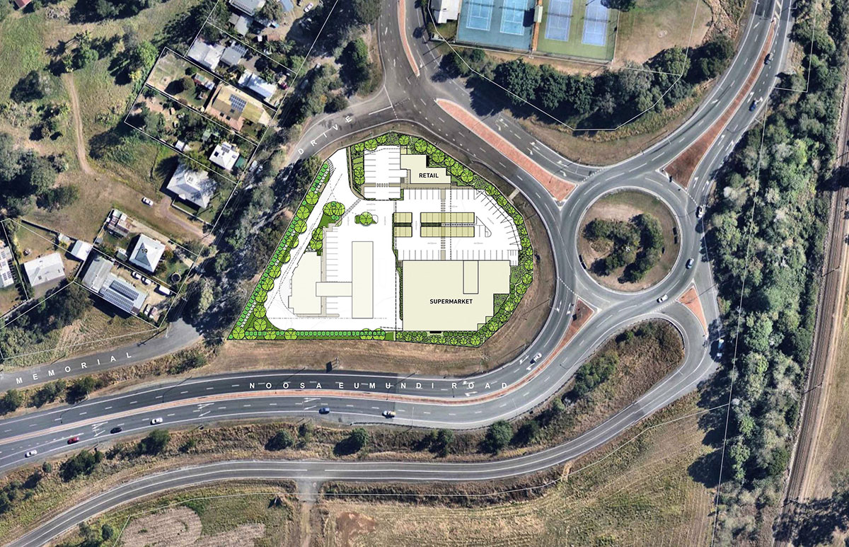 Eumundi Supermarket Development Aerial